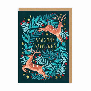 Deer Seasons Greetings Christmas Card