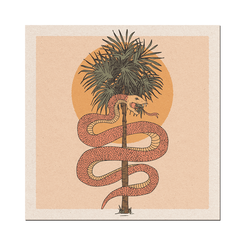 Palm Snake Square Print