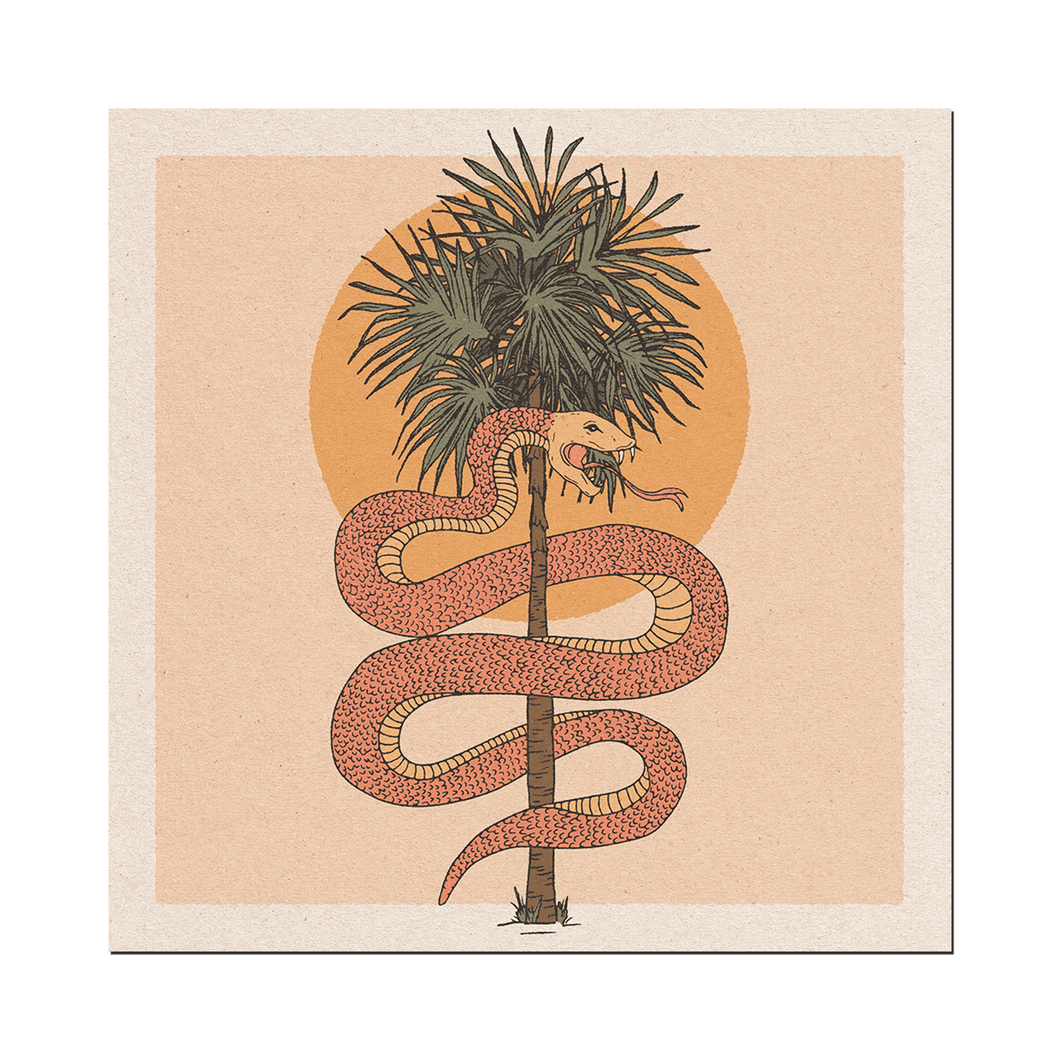 Palm Snake Square Print