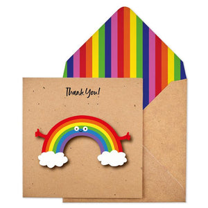 Thank You Rainbow 3D Card