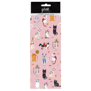 Paper Salad Cats Pink Tissue Paper