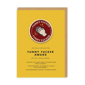 Funny Fucker Patch Card