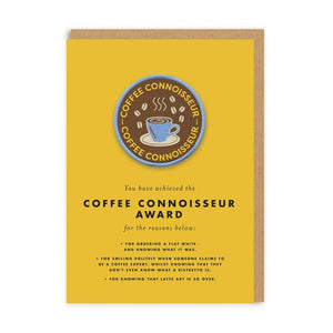 Coffee Connoisseur Patch Card