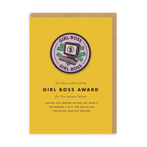 Girl Boss Patch Card