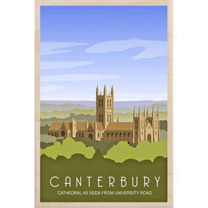 Canterbury Cathedral Wooden Magnet