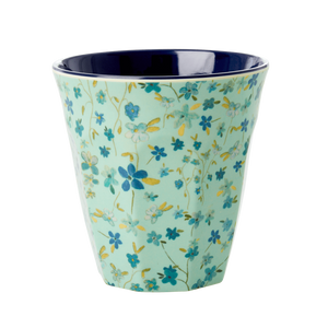 Blue Floral Print Cup