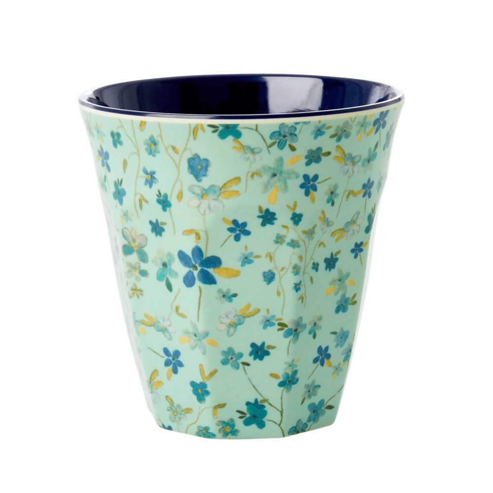 Blue Floral Print Cup