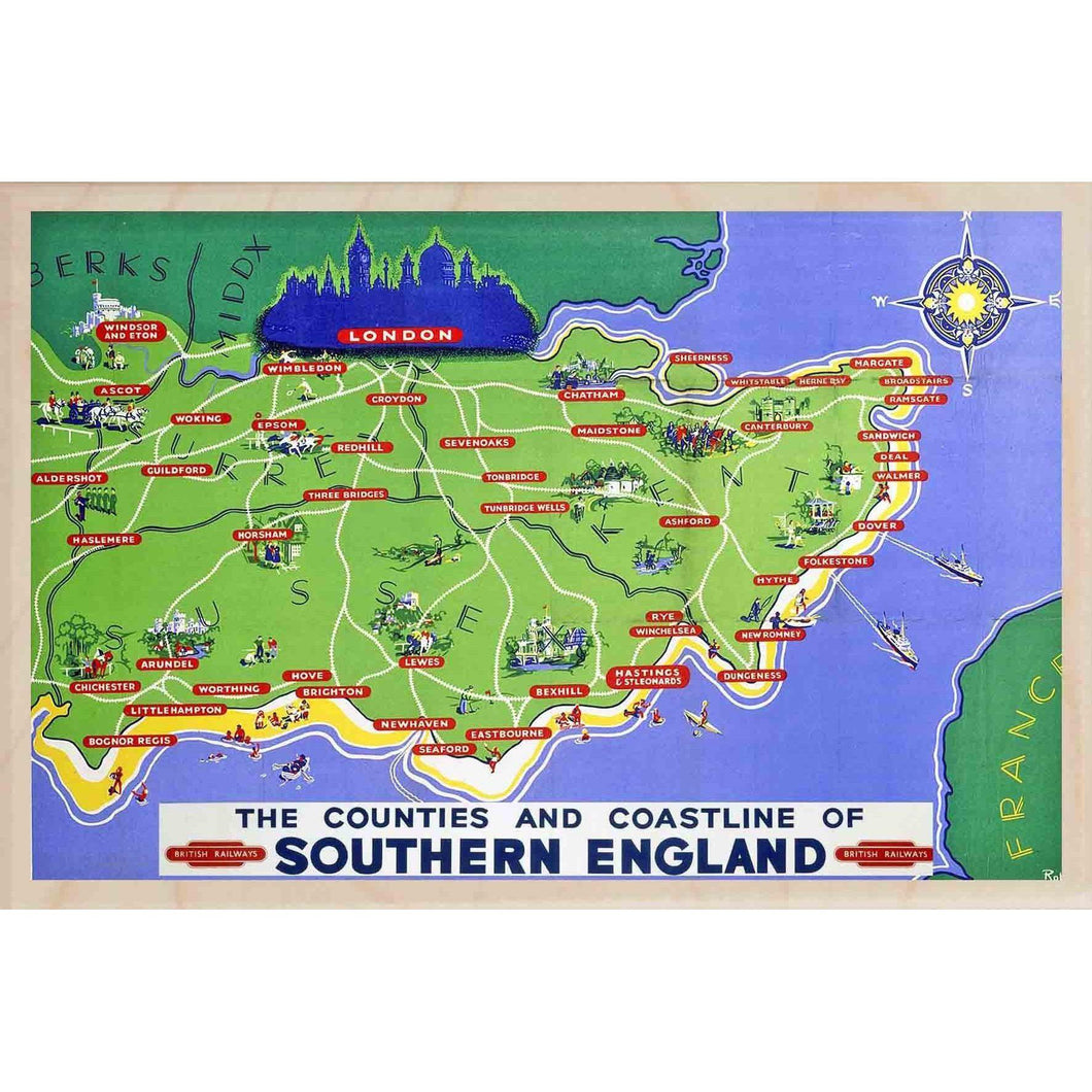 National Railway Museum Southern England Wooden Magnet