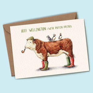 Beef Welington (with Puffin Pastry) Blank Card