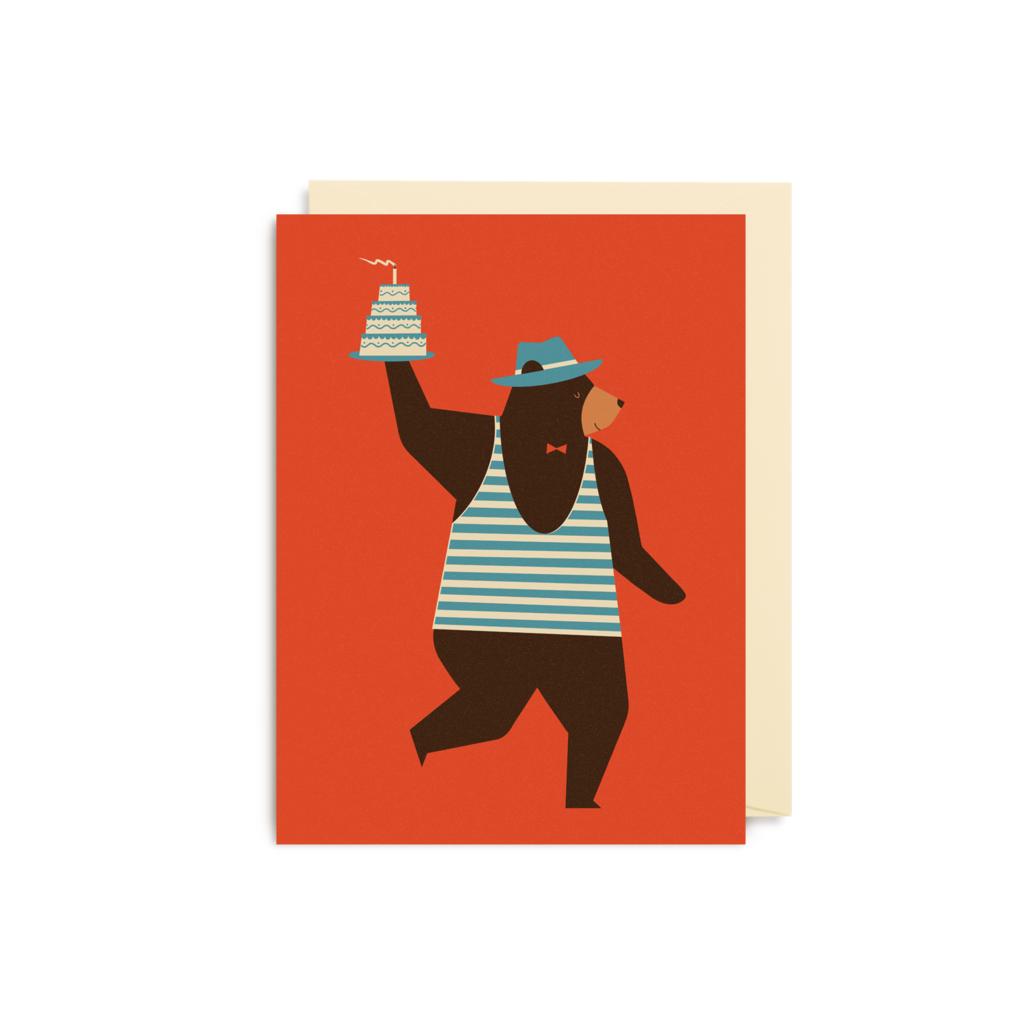 Dawid Ryski Birthday Bear Mini Card from Lagom
