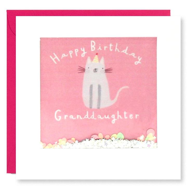 Granddaughter Cat Birthday Shakies Card