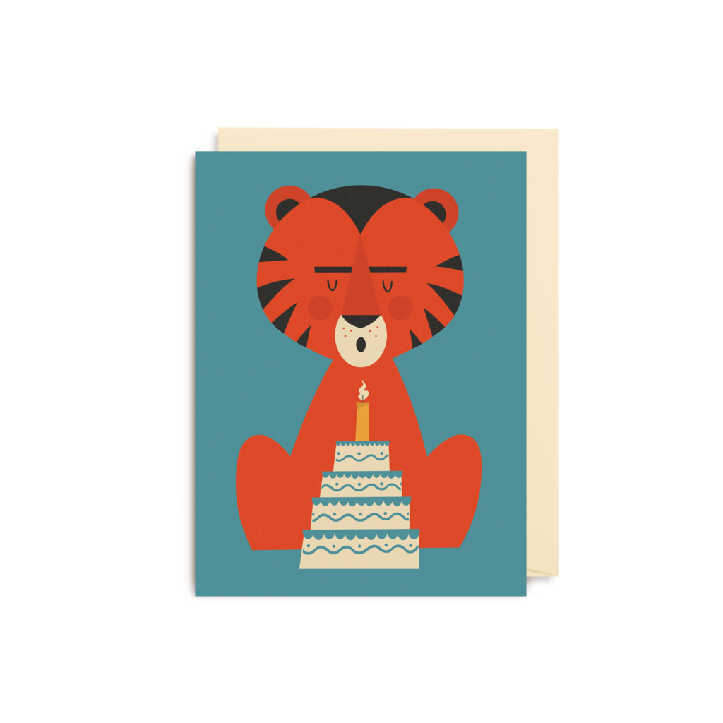 Dawid Ryski Birthday Tiger Mini Card from Lagom
