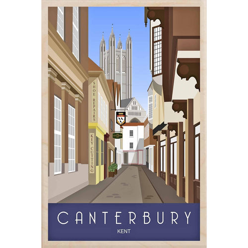 Butchery Lane Canterbury Wooden Postcard