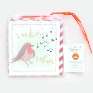 Caroline Gardner Painted Rockin Robin Charity Christmas Card 8 Pack