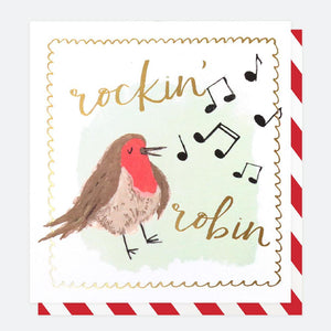 Caroline Gardner Painted Rockin Robin Charity Christmas Card 8 Pack