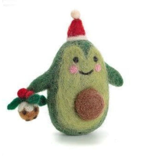 Christmas Avocado Hanging Felt Decoration