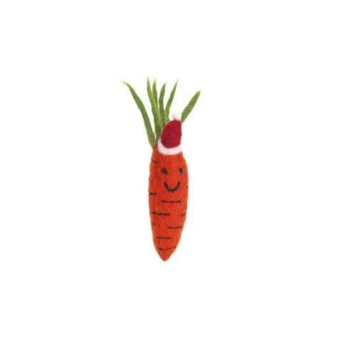 Carrot with Hat Hanging Felt Decoration