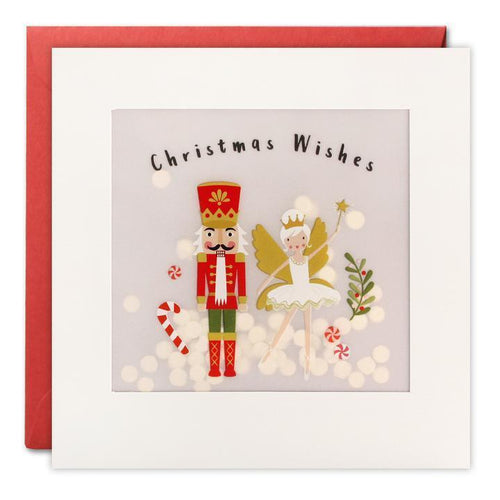 Nutcracker Shakies Christmas Card with Paper Confetti