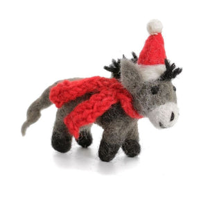 Hanging Donkey with Hat & Scarf