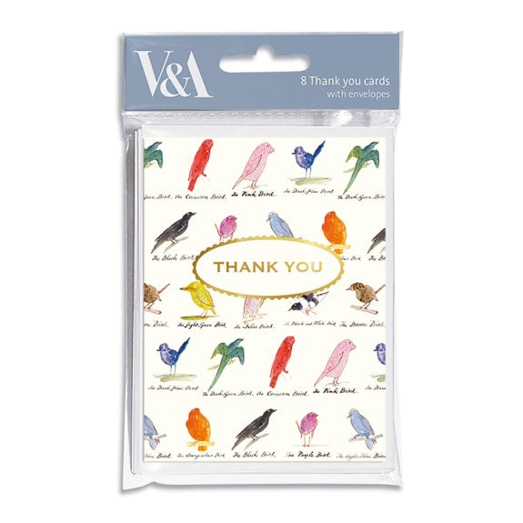 V&A Edward Lear Birds Thank You Pack