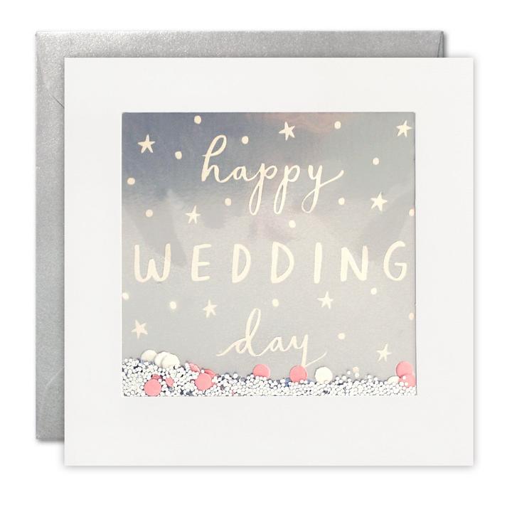 Happy Wedding Day Foiled Shakies Card