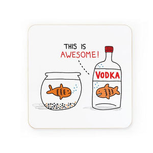 Awesome Vodka Goldfish Coaster