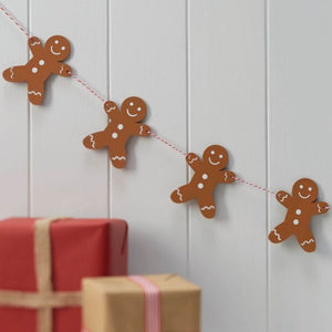 Wooden Gingerbread Man Bunting