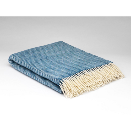 McNutt Heritage Blue Sky Herringbone Throw