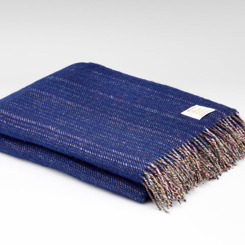 McNutt Heritage Royal Blue Tweed Throw