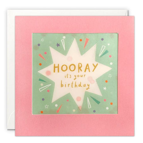 Birthday Hooray Paper Shakies Card