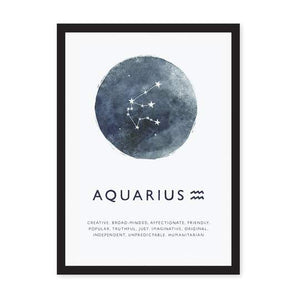 A4 Aquarius Zodiac Print