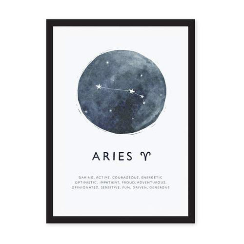 A4 Aries Zodiac Print