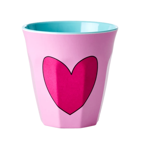 Melamine Cup with Pink Heart