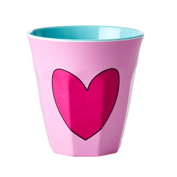 Melamine Cup with Pink Heart