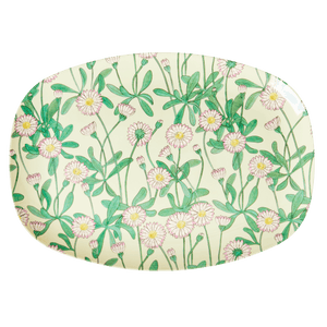 Daisy Print Rectangle Plate