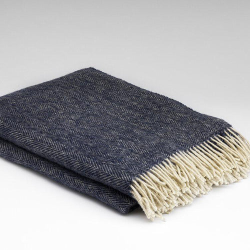 McNutt Heritage Midnight Herringbone Throw