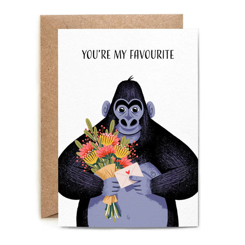 Gorilla You're My Favourite Card