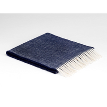 McNutt Merino Lambswool Scarf - Navy Herringbone