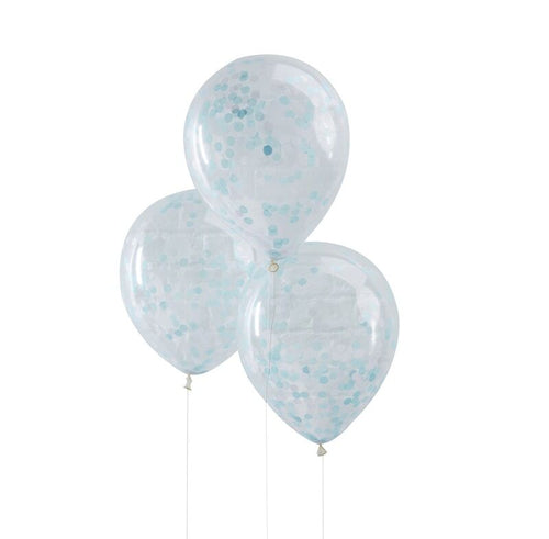 Blue Confetti Balloons