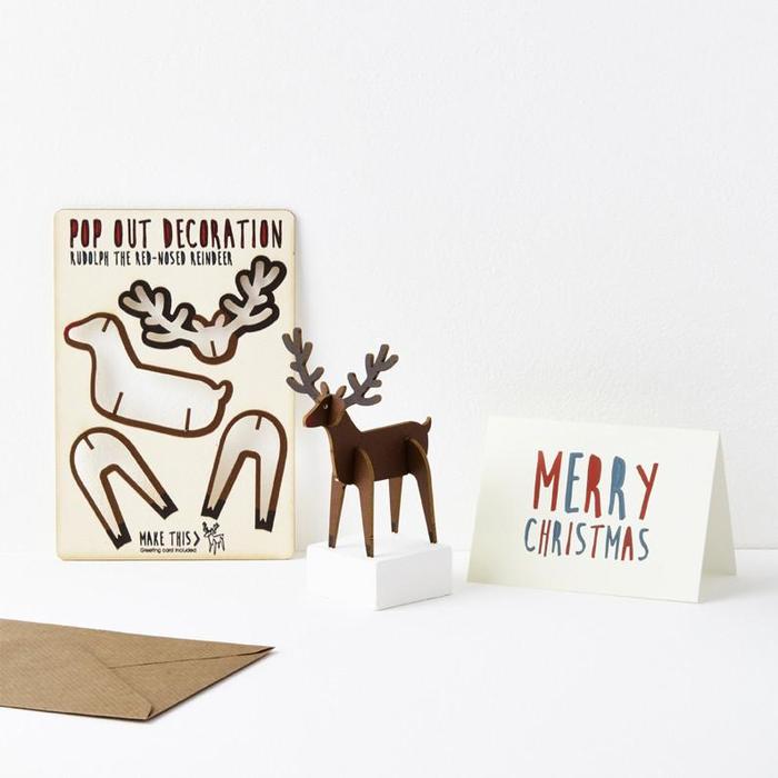 Pop Out Rudolph Christmas Card