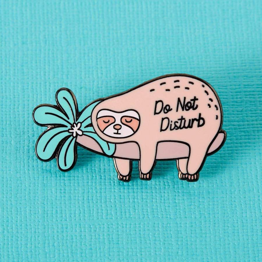 Do not Disturb Sloth Pin