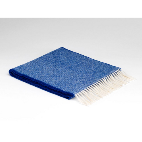 McNutt Merino Lambswool Scarf - Royal Herringbone