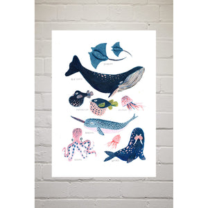 A3 Print - Sea Creatures