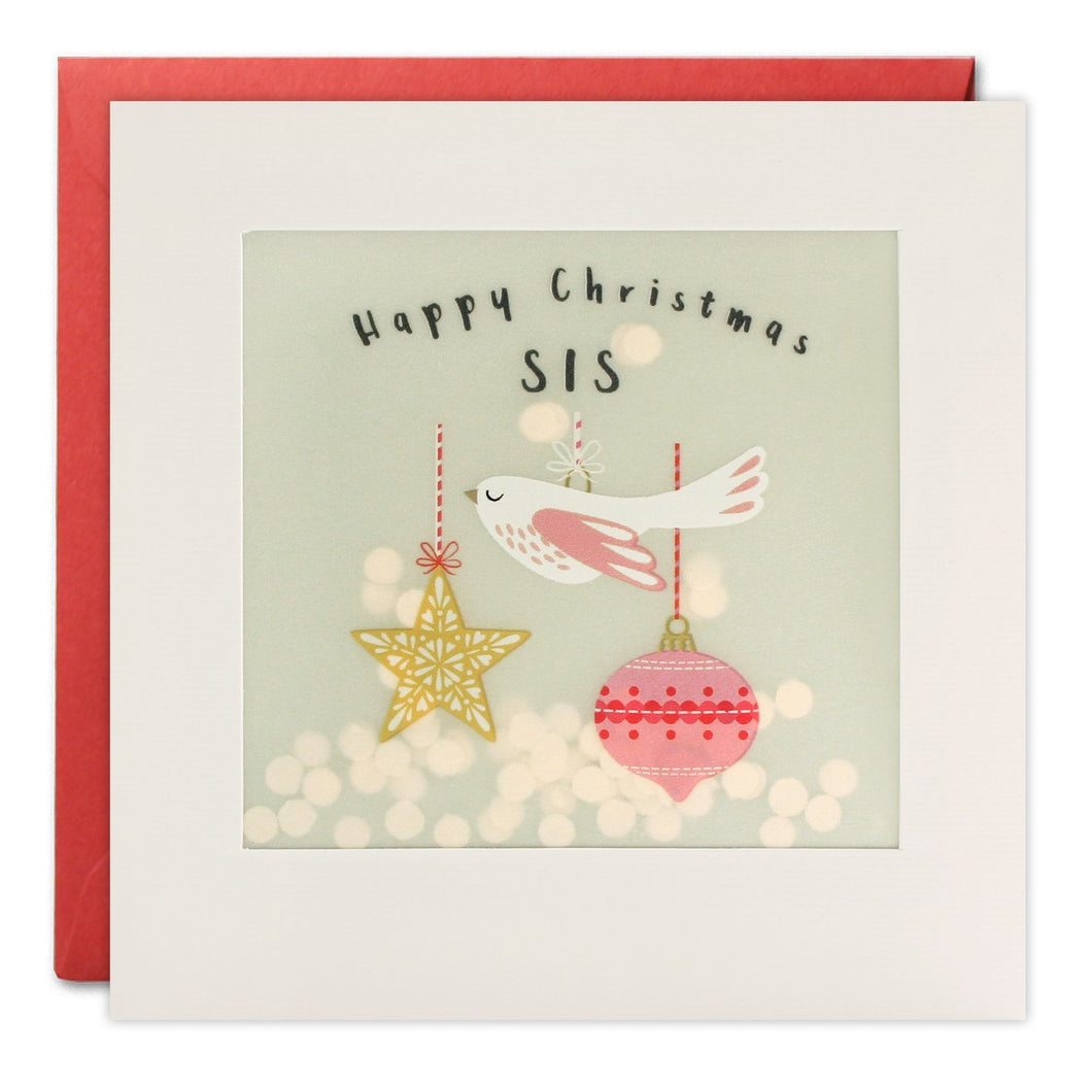 Sister Shakies Christmas Card with Paper Confetti