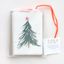 Caroline Gardner Painted Christmas Tree Small Christmas Card 10 Pack
