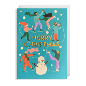 Snowball Fun Christmas Cards 5 Pack