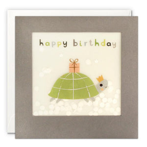 Happy Birthday Tortoise Paper Shakies Card